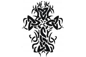 Stencil Schablone Tribal Kreuz